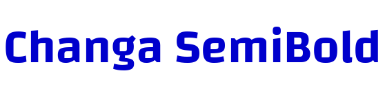 Changa SemiBold フォント
